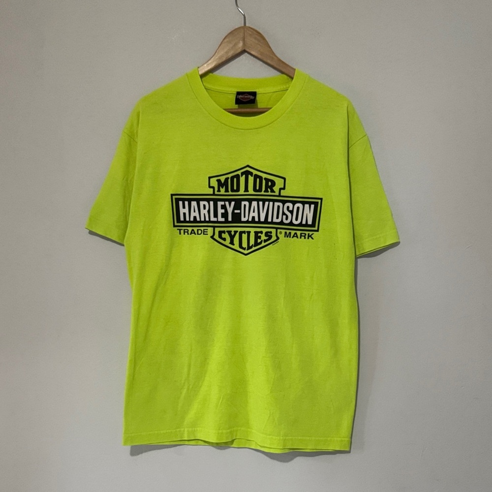 Harley Davidson T-Shirt Barrie Ontario / Large / 2012 / Lime Green